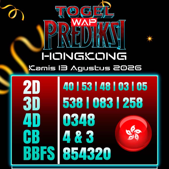 prediksi togel wap HONGKONG 13-Aug-2026