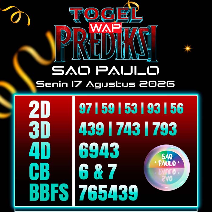 prediksi togel wap SAO PAULO 17-Aug-2026