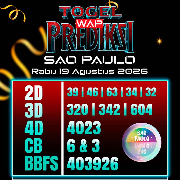 prediksi togel wap SAO PAULO 19-Aug-2026