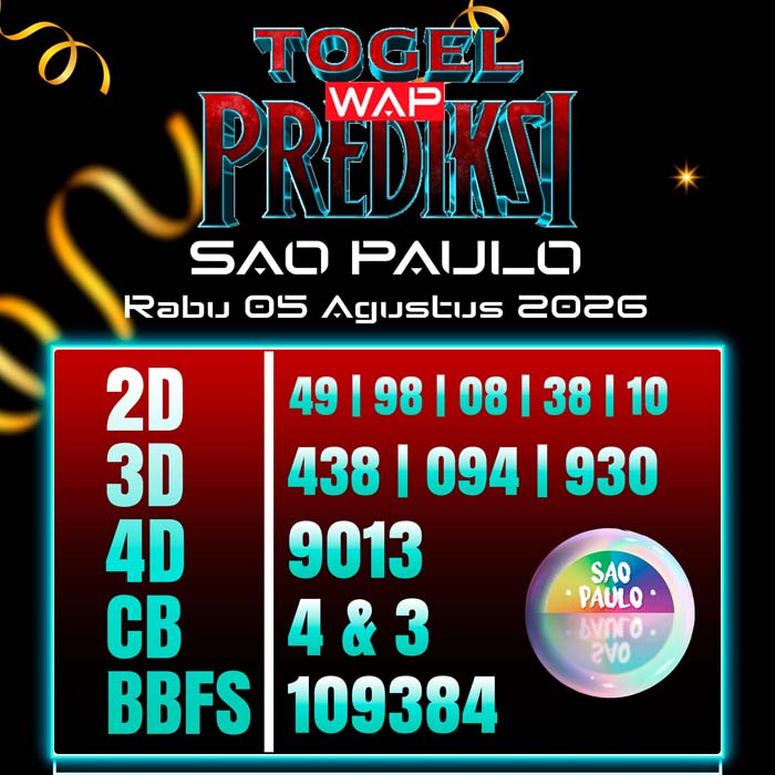 prediksi togel wap SAO PAULO 5-Aug-2026