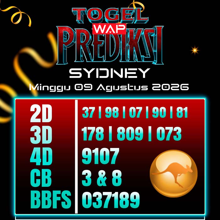 prediksi togel wap SYDNEY 9-Aug-2026