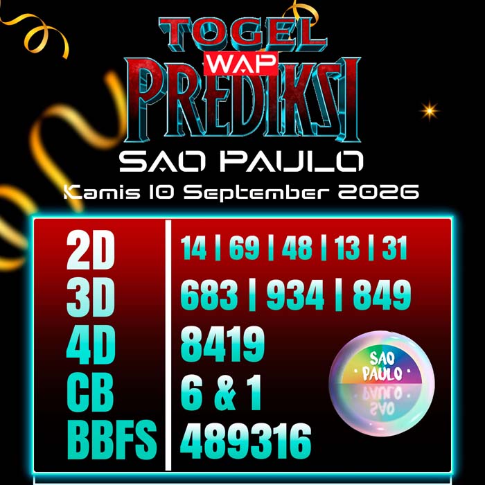 prediksi togel wap SAO PAULO 10-Sep-2026
