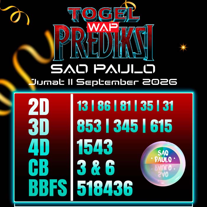 prediksi togel wap SAO PAULO 11-Sep-2026