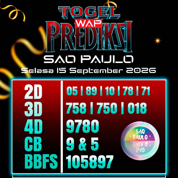 prediksi togel wap SAO PAULO 15-Sep-2026