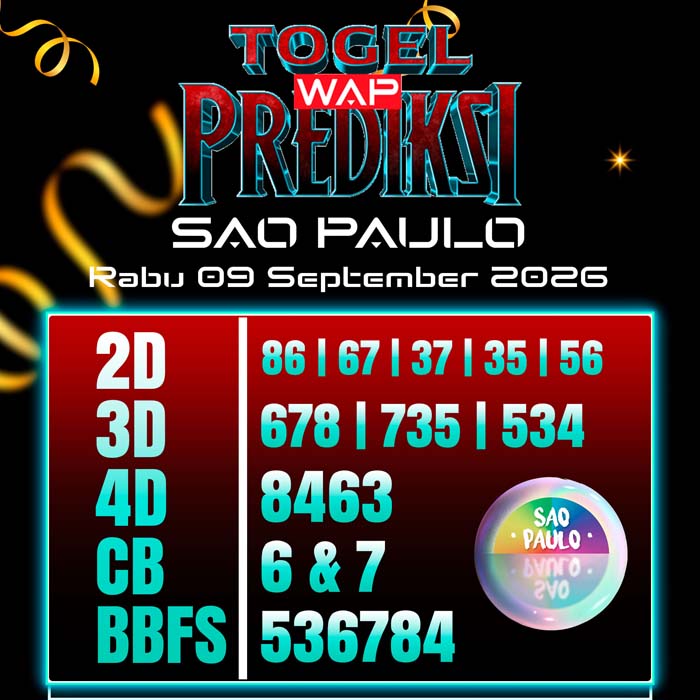 prediksi togel wap SAO PAULO 9-Sep-2026
