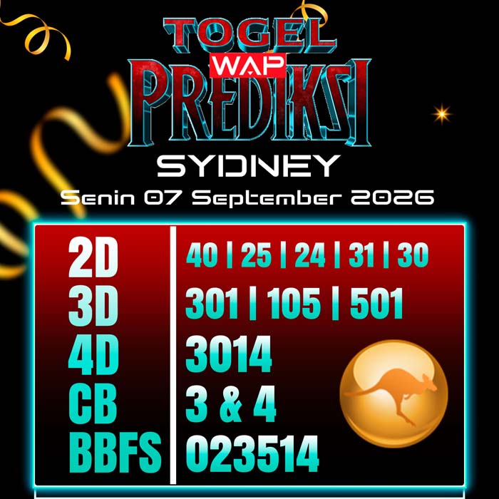 prediksi togel wap SYDNEY 7-Sep-2026