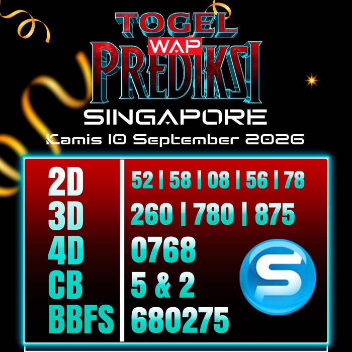 prediksi togel wap SINGAPORE 10-Sep-2026
